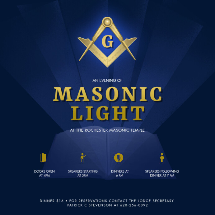 Masonic Light Organization Social Media Post Template PosterMyWall