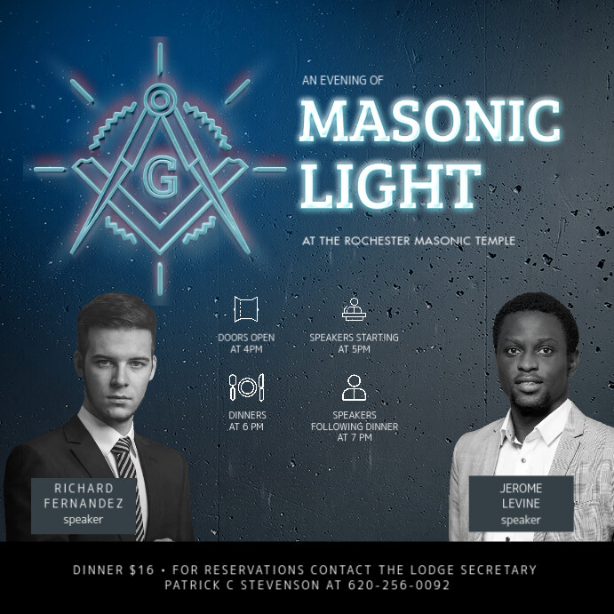 Masonic Light Social Media Post Instagram Plasing template