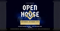 Masonic Open House Banner Facebook Shared Image template