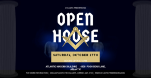 Masonic Open House Banner Facebook Shared Image template