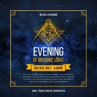 Masonic Organization Evening Event Social Med Square (1:1) template