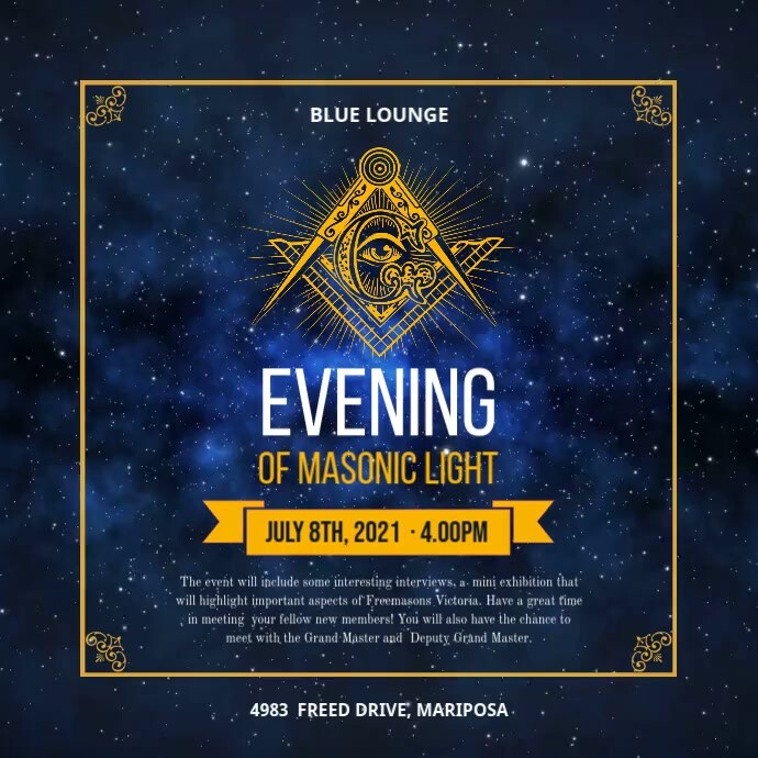 Masonic Organization Evening Event Social Med Template PosterMyWall