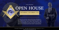 Masonic Organization Open House Banner Facebook Shared Image template
