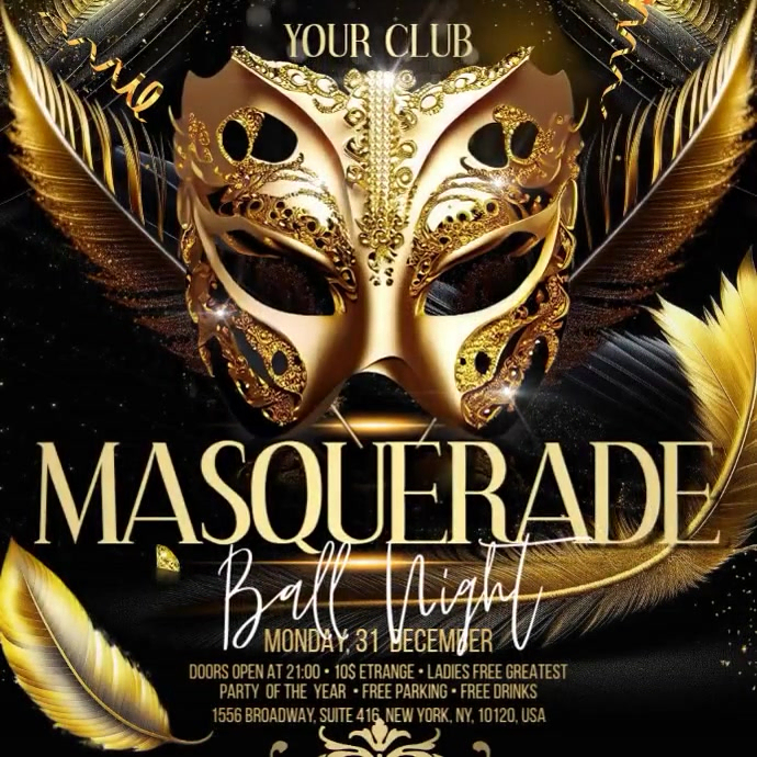 Masquerade Ball Night Template | PosterMyWall