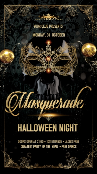 Masquerade Template PosterMyWall