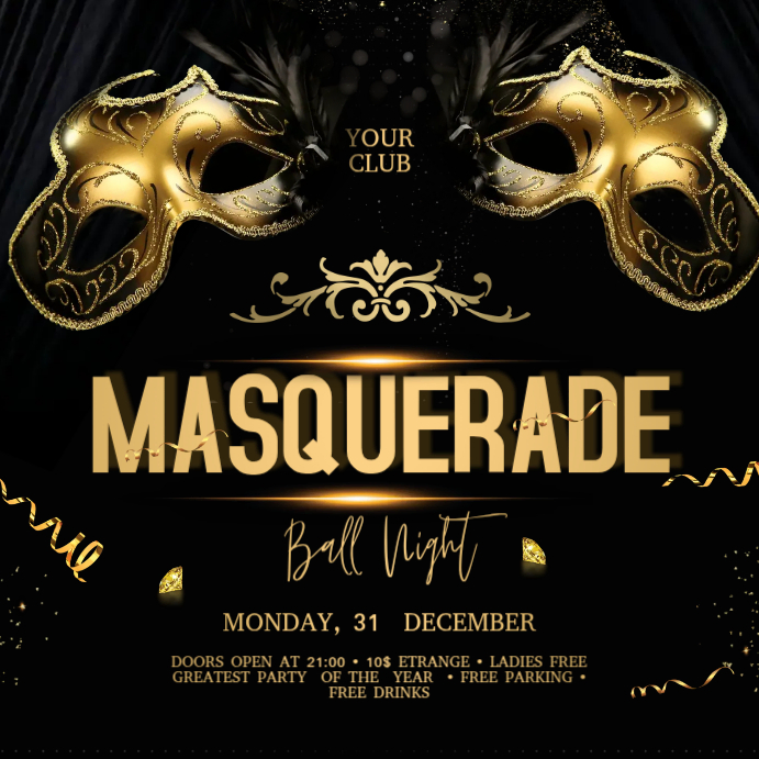 Masquerade Template | PosterMyWall