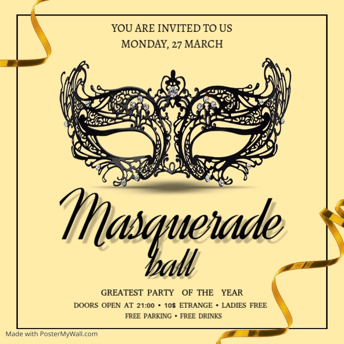 Masquerade Template PosterMyWall