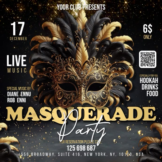 Copy of Masquerade | PosterMyWall