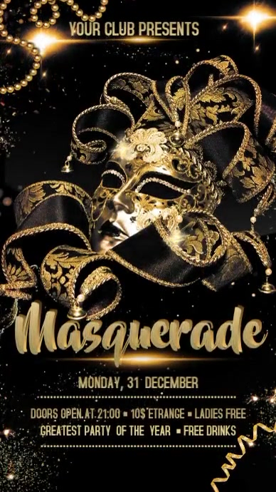 Masquerade Display Pantalla Digital (9:16) template