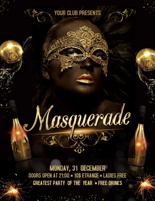 Masquerade Flyer Template | PosterMyWall