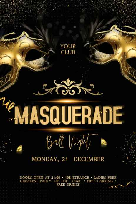 Masquerade Flyer Template | PosterMyWall