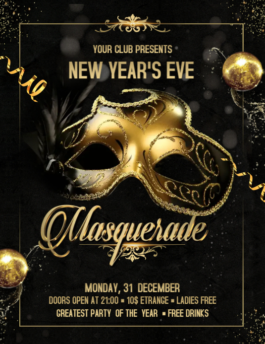 Masquerade Flyer Template | PosterMyWall