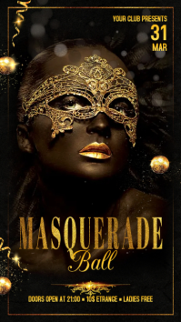 Masquerade Flyer Instagram Story template