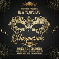 Masquerade Flyer โพสต์บน Instagram template