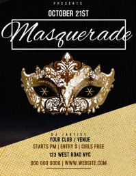 Masquerade Flyer TEMPLATE PosterMyWall