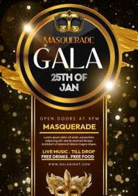 Masquerade Gala Night Event A4 template
