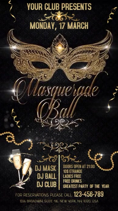 Modello Masquerade Ball Event | PosterMyWall