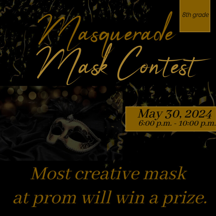 Masquerade Mask Contest Instagram Post template