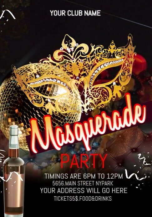 masquerade party Template | PosterMyWall