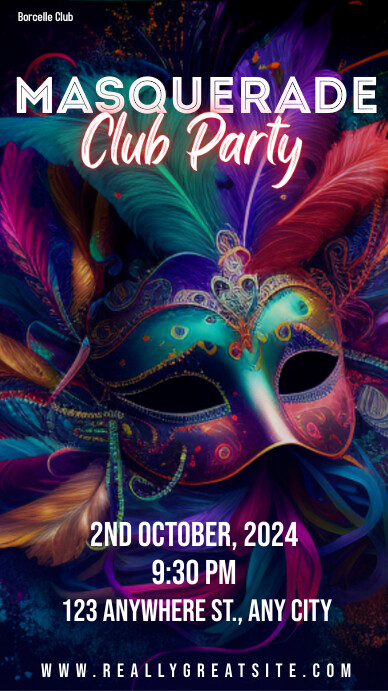Masquerade Party Template | PosterMyWall