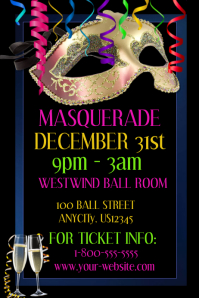 customizable design templates for masquerade party event postermywall