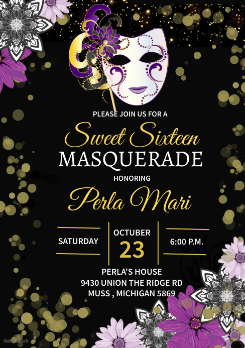 Masquerade Party Invitation Template PosterMyWall