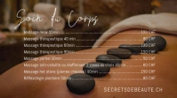 Massage Salon Body Health Price List Prices Affichage numérique (16:9) template