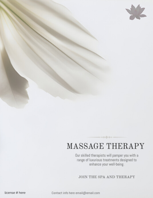 Massage Therapy Flyer Template PosterMyWall