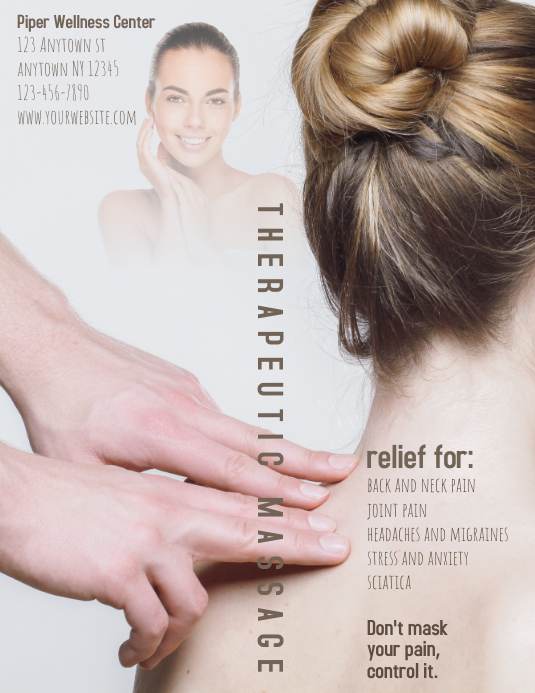 Massage Therapy Service Flyer Template Postermywall