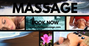 Black Massage Booking Facebook Event Cover Template