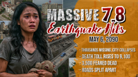 Massive Earthquake Hits News Thumbnail template
