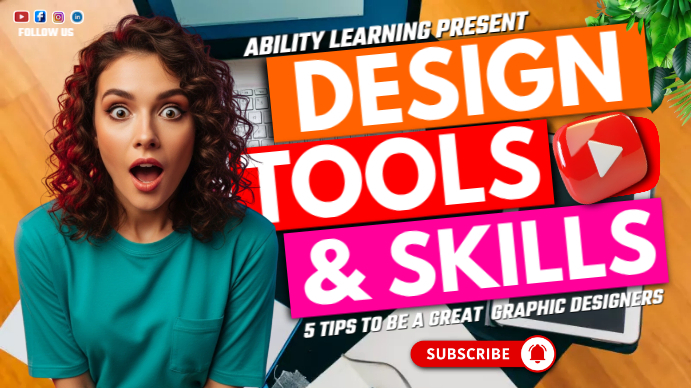 Master Graphic Design Tools & Skills YouTube 缩略图 template