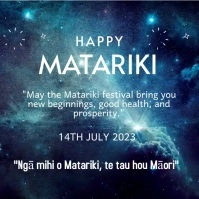 Matariki new year greeting template. Publicação no Instagram