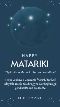 Matariki new year greeting template. Instagram Story
