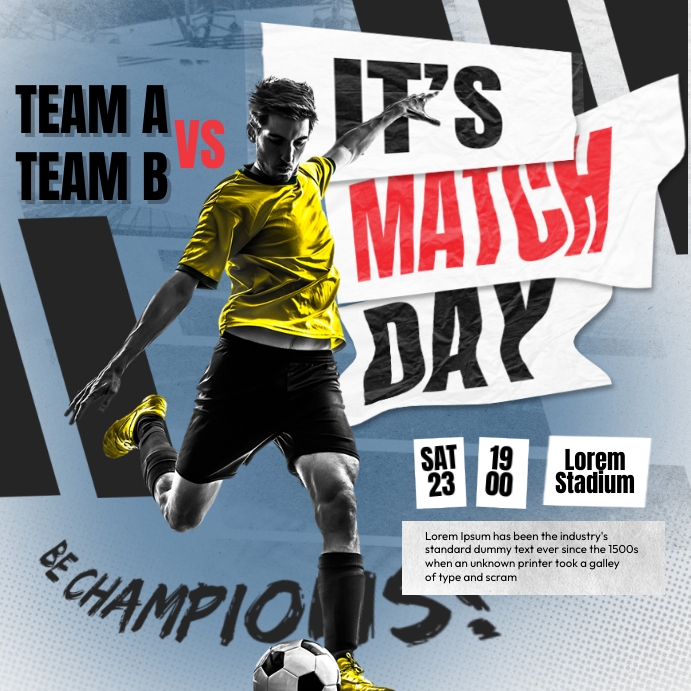 Matchday Programme Ad Example Copy of Match Day Ads | PosterMyWall