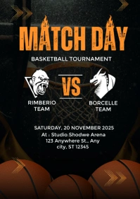 Match Day Basketball Tournament A2 template