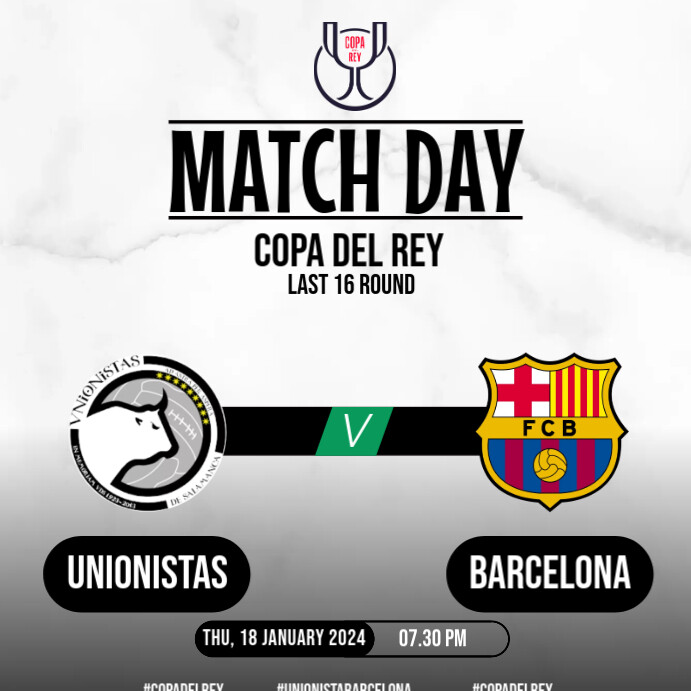 Plantilla de MATCH DAY COPA DEL REY | PosterMyWall