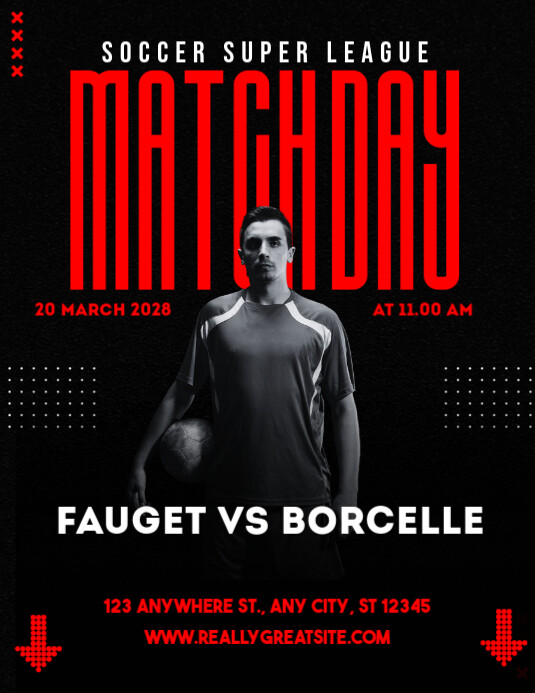 Matchday Programme Ad Example Match Day Template | PosterMyWall