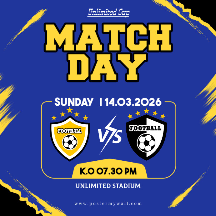 Match Day Template | PosterMyWall