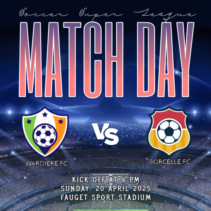 Match Day Template | PosterMyWall