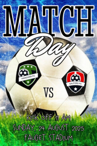 Match Day Poster template