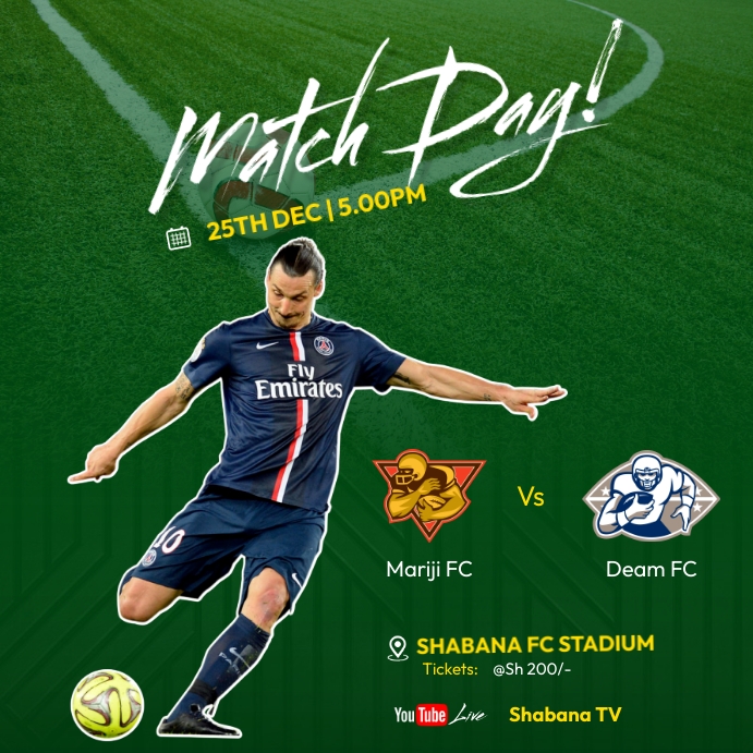 Copy of Match day | PosterMyWall