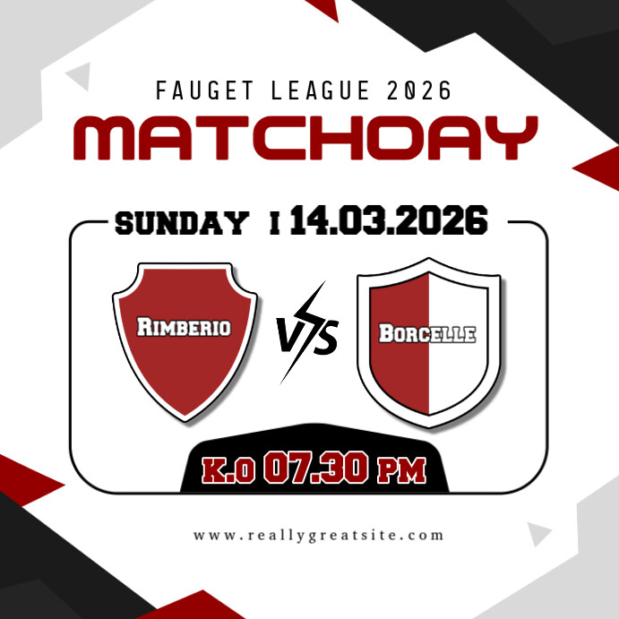 Football Match Announcement Template | PosterMyWall