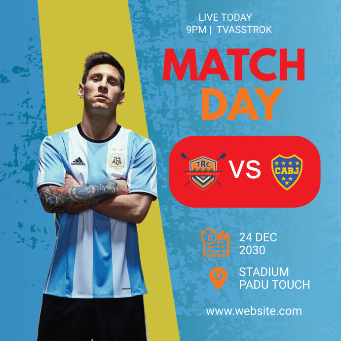 Matchday Programme Ad Example Match day flyer template | PosterMyWall