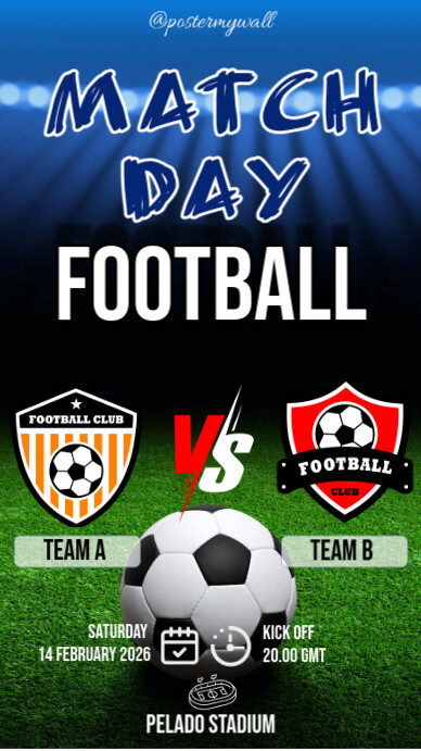 MATCH DAY FOOTBALL Instagram-verhaal template