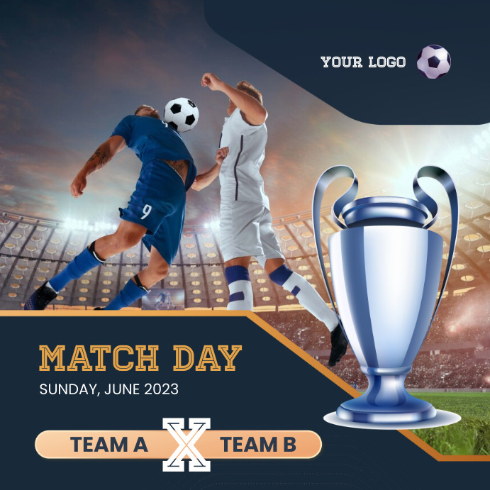 Match Day Football Soccer Poster Template PosterMyWall