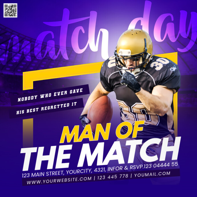 Match Day Instagram Post Template | PosterMyWall