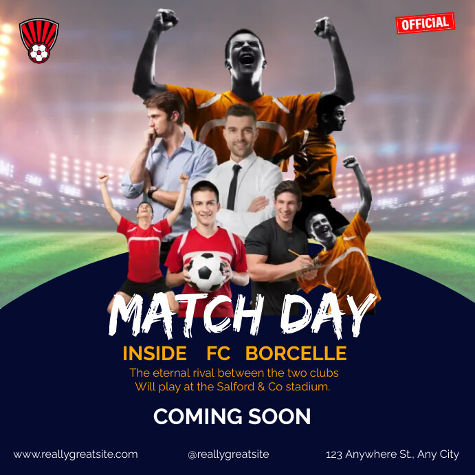 MATCH DAY INSTAGRAM POST Template | PosterMyWall