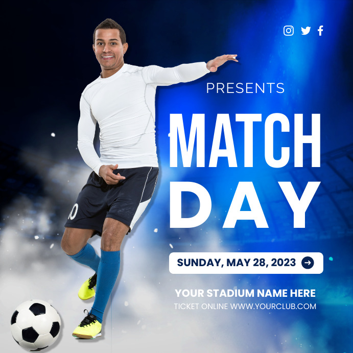 Match Day Poster Template PosterMyWall