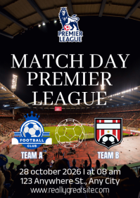 Match Day Premier League A3 template
